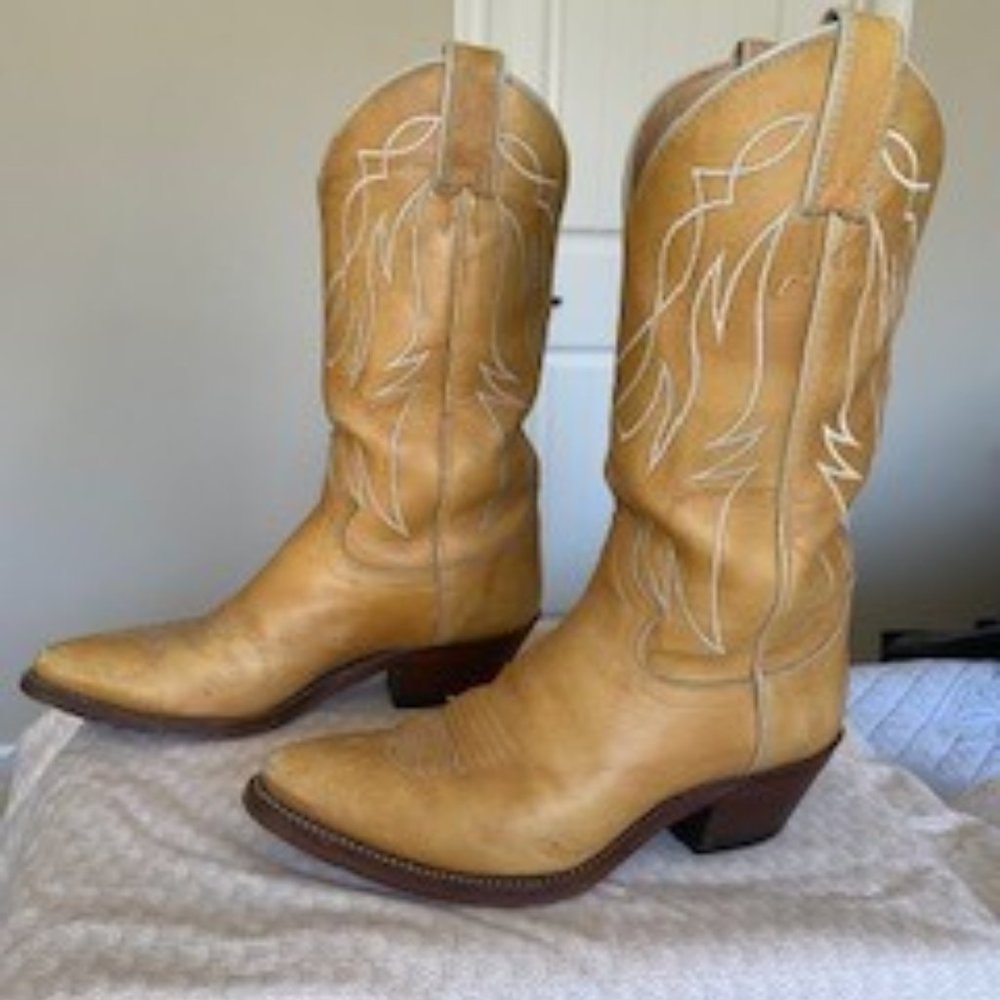 Justin Leather Cowgirl Boots